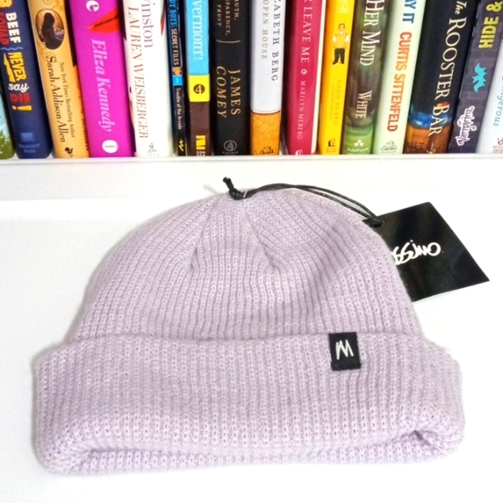 MOSSIMO LAVENDER RIBBED BEANIE HAT SIZE OS NWT